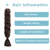 Synthetic Hair for Braiding Easy Braid Pre-Stretched Dark Brown Braids