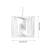 sourcing map Wind Spinner Square 9.84" x 13.39" Stainless Steel