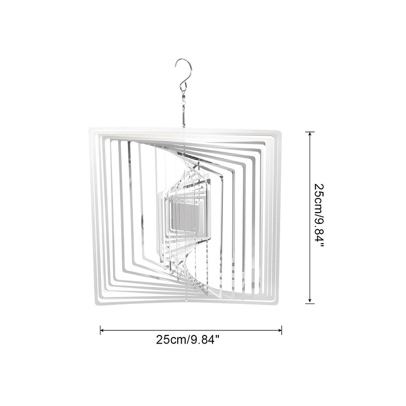 sourcing map Wind Spinner Square 9.84" x 13.39" Stainless Steel