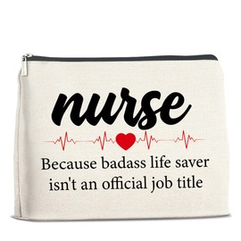 UPNEGE Funny Nurse Makeup Bag Gifts for Women, Nurse Practitioners RN Gift Nursing Gifts for Coworkers Friends Graduation Christmas Birthday Cosmetic Bag Zipper Pouch