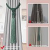 NICEEC 2 Pack Long Tassel Curtain Tiebacks Handmade Braided Rope
