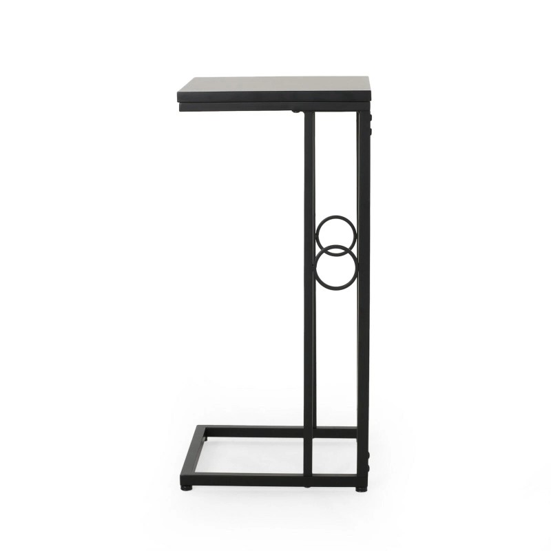 GDFStudio Agnes Modern C Side Table, Set of 2, Black