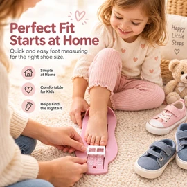 Kids Foot Measuring Ruler for Shoe Sizing – Plastic Foot Length Gauge for Babies, Toddlers & Children