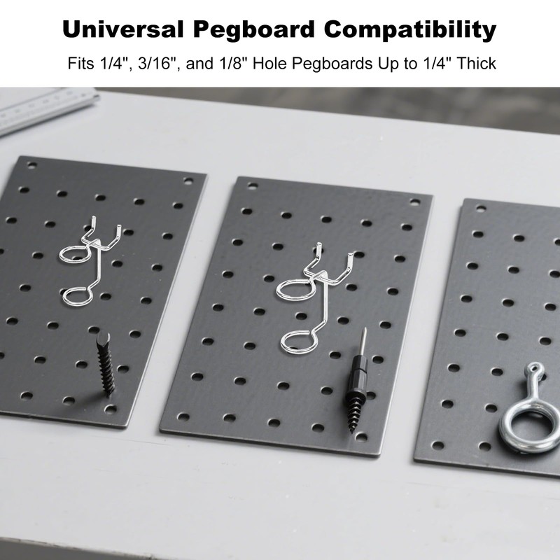 KGCGJVB 5Pcs Pegboard Screwdriver Holder Tool Organizers Double-Ring Peg Board