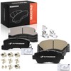 A-Premium Front and Rear Ceramic Disc Brake Pads Set Compatible