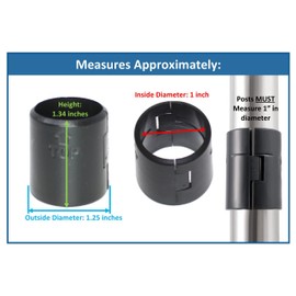 JSP Manufacturing 1" Diameter Post Wire Shelf Clips Shelving Split Sleeves Lock Metal Rack Locking Plastic Pick A Pack Wholesale Bulk 8 Pairs (16 Pack)