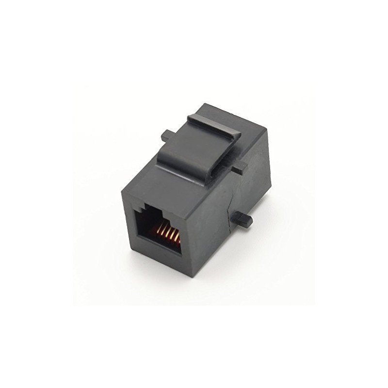 RiteAV Black RJ11/RJ12 Telephone Keystone Jack Female to Female