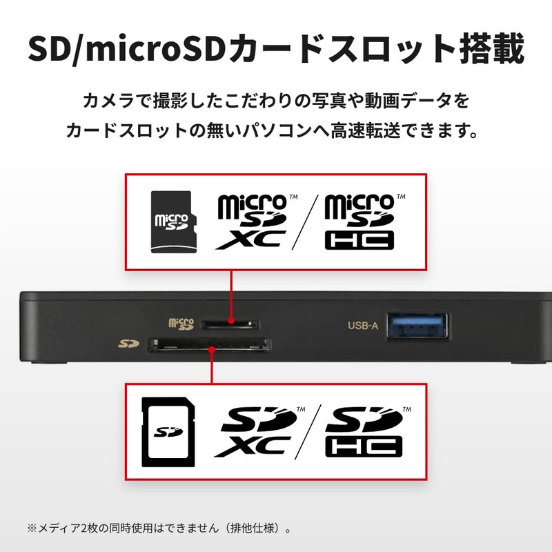 Buffalo LUD-U3-CGCBK/N 7-in-1 Type-C Connectivity Docking Station with MicroSD SD