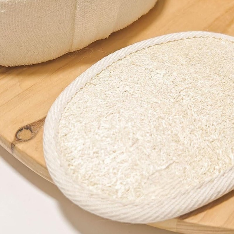 Esponja de baño natural 4 piezas exfoliante corporal de fibra