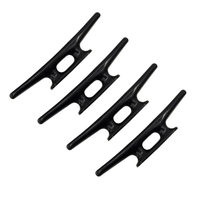 ISURE MARINE 4 Pack Boat Cleat Black Nylon Dock Cleat