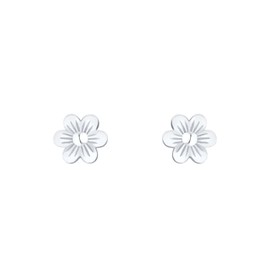 Prinzessin Lillifee 2035996 Stud Earrings 925 Sterling Silver Girls Children's Earrings 0.5 cm Silver Flower Comes in Jewellery Gift Box, Sterling Silver, None No Gemstone