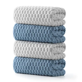 REDKISS Bath Towel Set of 4-27x55 inch Large Microfiber Bathroom Towels, Quick Dry, Extra Soft, Highly Absorbent, Fluffy Shower Towels for Bathroom, Pool, Beach, Swim, and Yoga, Luxury Towel Set