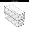 iDesign Stackable Clear Plastic Storage Bins – Narrow Organizer for