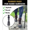 Trekking Poles Rubber Tips Replacements - 4 Pack Extra Durable