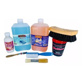 Lux-z Kit Para Limpiar Y Lustrar Zapatos Tenis Piel Blanco Y Negro