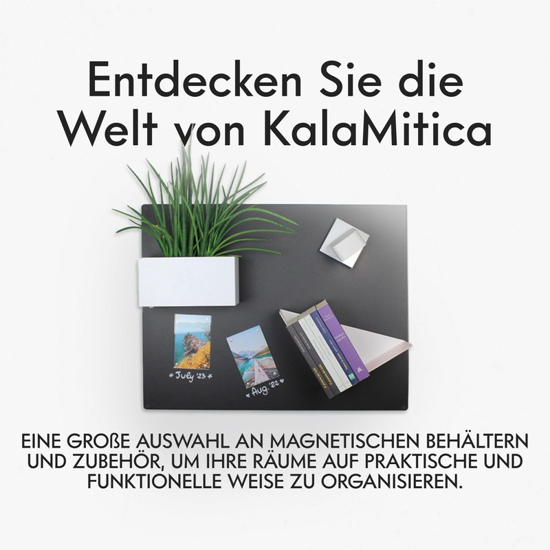 Sgaravatti 64016-104-001 Kalamitica magnetic planter, 12 cm, dark gray