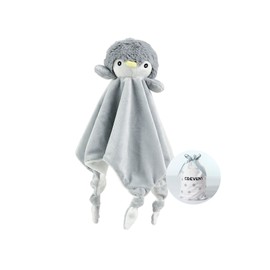 CREVENT - Manta de Seguridad de Felpa acogedora para bebés y niños, cumpleaños (Pingüino)