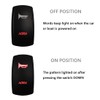 BACAUTOPARTS 12V 24V RED Led Horn Momentary Rocker Switch with