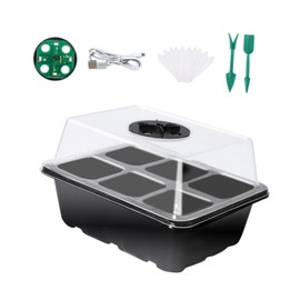 WeiLaiKeQi Seedling Tray with 6 Cells for Planting and Growth Support, Black