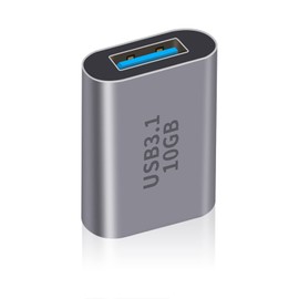 Duttek USB C to USB A 3.0中継アダプタ, USB Cメス to USBメスアダプタ3.1 Gen2、USB Type C to USB 3.0 変換アダプタ両面10 Gbpsサポートデータ同期とノートパソコン、PCなどの充電1Pack