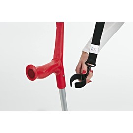 Rebotec ReboFlex Crutch Strap Elastic Crutch Strap for Walking Aids with 2 Walking Aid Anchors Black