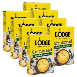 Lodge Cast Iron Skillet Cornbread - Pair with Cast Iron Skillet, Wedge Pan, Cornstick Pan or Muffin Pan, Quality Ingredients (8 Pack) - Hotshot Jalapeño