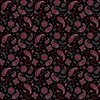 Black with Red All Over Paisley Bandana - Single Piece