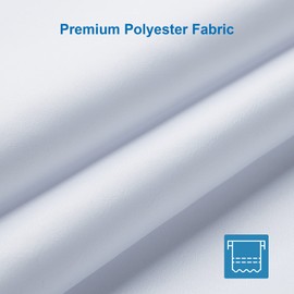 Amazer Small Stall Shower Curtain Liner Washable, 36 x 72 Inches, Fabric Shower Liner with 2 Bottom Stones, Narrow Waterproof RV Shower Curtain Liner, 6 Grommet Holes, Hotel Quality, White