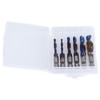 6pcs Spiral Tap Drill Bit Set Blue Plating Coating Hex