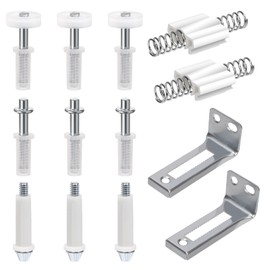 Mardatt 13Pcs Bi-Fold Door Hardware Kit Includes Guide Wheel Door Repair Set, Top and Bottom Pivots, Bi-fold Door Installation and Repair Parts for Bi-fold Door Sliding Door Closet Door
