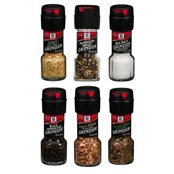 Assorted McCormick Spice Grinder Variety Pack, 6 count
