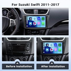 4+64G Upgrade Car Radio for Suzuki Swift 2011-2017:Android 13 Car Stereo with Wireless Carplay Android Auto, 9'' IPS 1280 * 720 Touch Screen Bluetooth 5.0 Radio for Swift with DSP GPS
