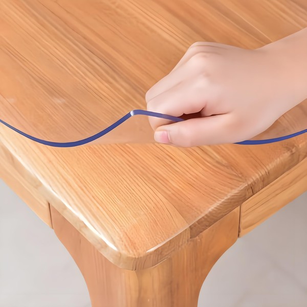 HoSwag 42"X78"Crystal PVC Table Cover Protector, Waterproof PVC Tablecloth, 2MM