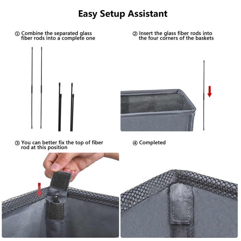 Odonata Slim Laundry Hamper Handles Collapsible Laundry Basket Thin Dirty