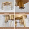 peskoe 17.3" Modern Gold Semi Flush Mount Ceiling Light Fixture