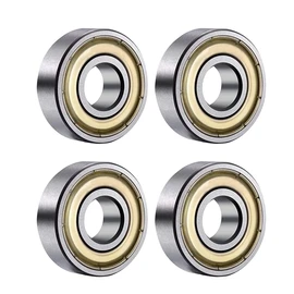 4pcs 608 ZZ Ball Bearings, 608zz Metal Double Shielded Miniature Deep Groove Ball Bearing (8 mm x 22 mm x 7 mm)
