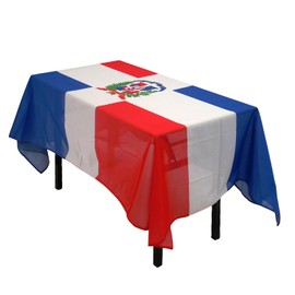 Dominican Dominicans Flag Tablecloth,Rectangular Tablecloth Fade-Resistant Washable National Flag Tablecloth, Suitable for Kitchen Dining Family Gatherings and Outdoor Events,Home Decoration.