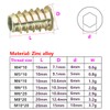 Qrity 20 Pcs Hex Socket Screw-in Nuts Fastener M5x10mm, Zinc