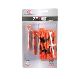 Zero Friction Tour 3-Prong Golf Tees (3-1/4 Inch, Orange, Pack of 30)