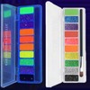 KARLOR 10 Color Fluorescent Eyeshadow, Glitter Luminous Neon UV Eyeshadow