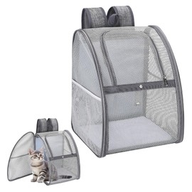 Breathable Pet Backpack Carrier - Lightweight, Foldable & Escape-Proof Design for Small Dogs & Cats, Air Travel Approved, Durable & Comfortable for Hiking, Travel, and Daily Use