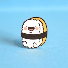 ToastedInk Sushi Enamel Pins Cute Sushi Stuff – 1-Inch Cute Pins for Bags Backpack Pins – Rose Gold Plated Enamel Hat Pin Funny Pins for Teens, Adults – Rubber Clasp Pins for Backpack Aesthetic