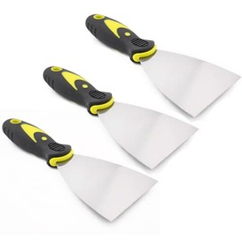 Wideskall 3-Packs 3" inch Flexible Scraper Putty Joint Drywall Knife Rubber Handle