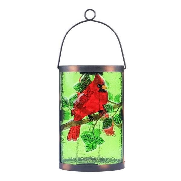 Hanging Solar Lantern Outdoor Decorative Waterproof LED Solar Cardinal Lights Tabletop Lamp for Outdoor Patio Garden
