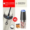 Stainless Steel Rechargeable Electric Salt and Pepper Grinder Set –