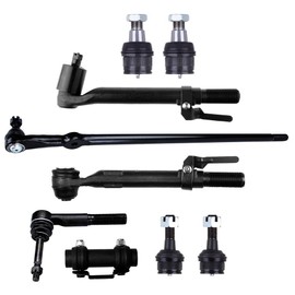 ALEGE 9Pcs Front Suspension Kit,Fit for Ford F-250 Super/F-350 Super Duty 2005-2016,Outer Tie Rod End Adjusting Sleeve Upper Lower Ball Joint Center Link Tie Rod Right Outer Tie Rod