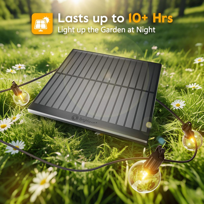 Minetom Solar Outdoor Lights - 38Ft 15 LED Waterproof Solar