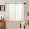 VISIONTEX Sheer Curtains 54 inch Length 2 Panels Set, White