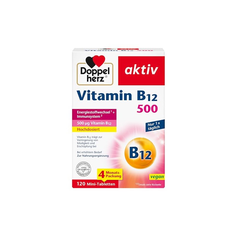 Doppelherz Vitamin B12 500 | High dose with 500 μg