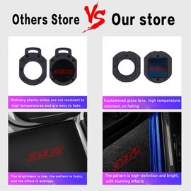 LaLaSuo Door Projector Lights,HD Welcome Light Logo Shadow Lamp,No Fade No Blur Plug,Play Courtesy Light For Dodge Charger Daytona Hellcat Accessories (Red 392)